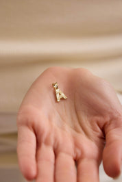 14 Ayar Mini Kalemli Harf Altın Kolye Ucu