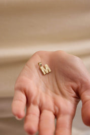 14 Ayar Mini Kalemli Harf Altın Kolye Ucu