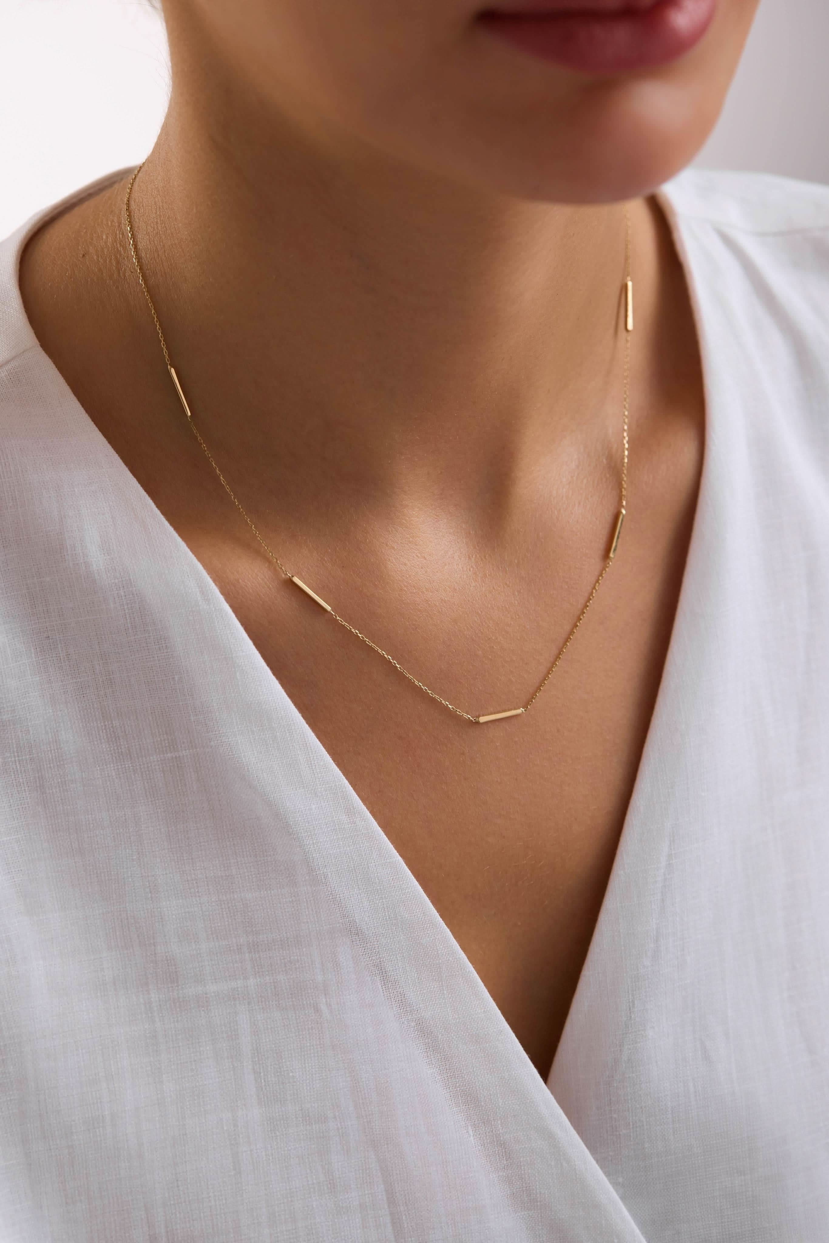 14 Ayar Minimal Altın Kolye