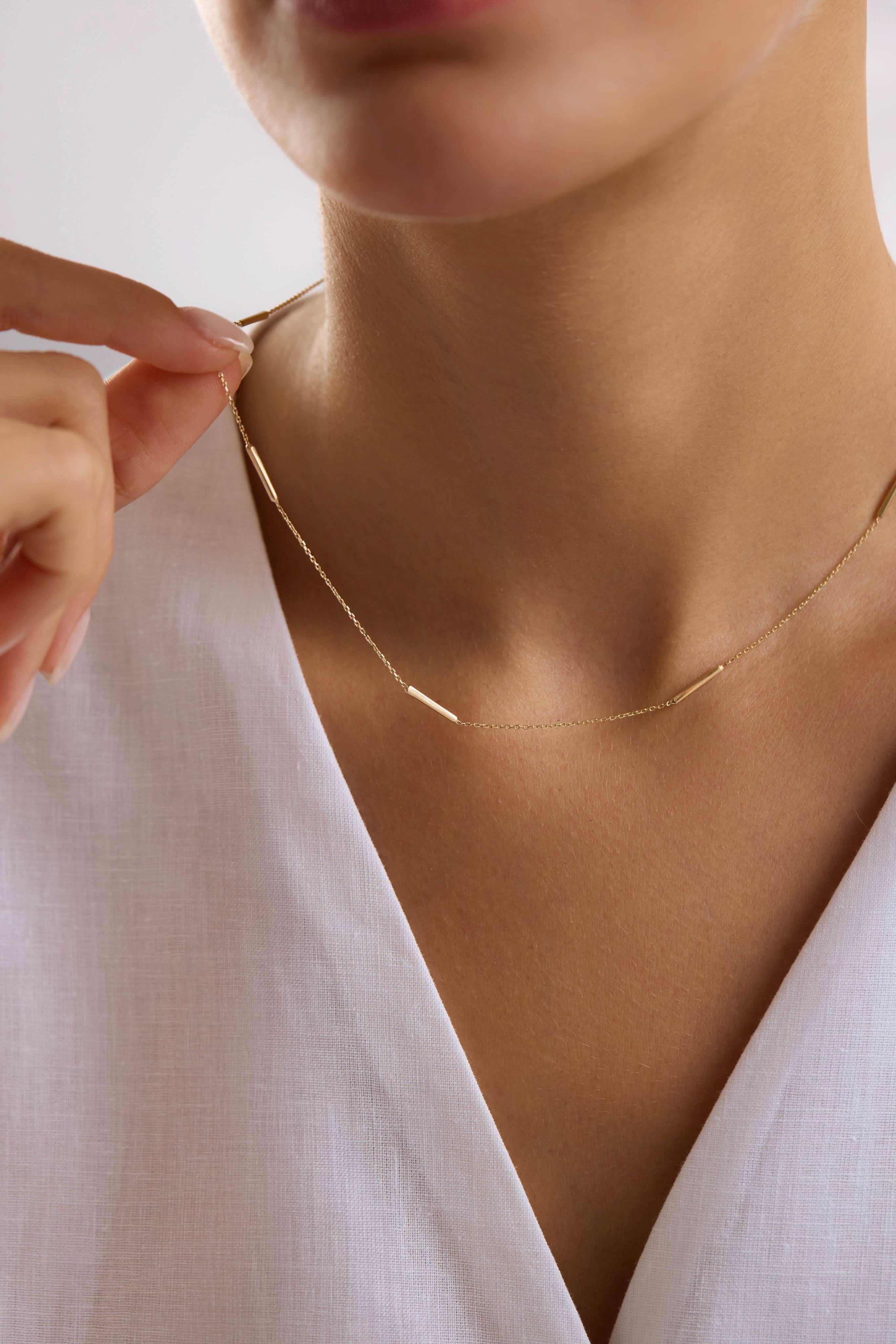 14 Ayar Minimal Altın Kolye