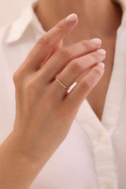 14 Ayar Minimal Altın Yüzük