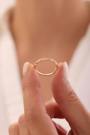 14 Ayar Minimal Altın Yüzük