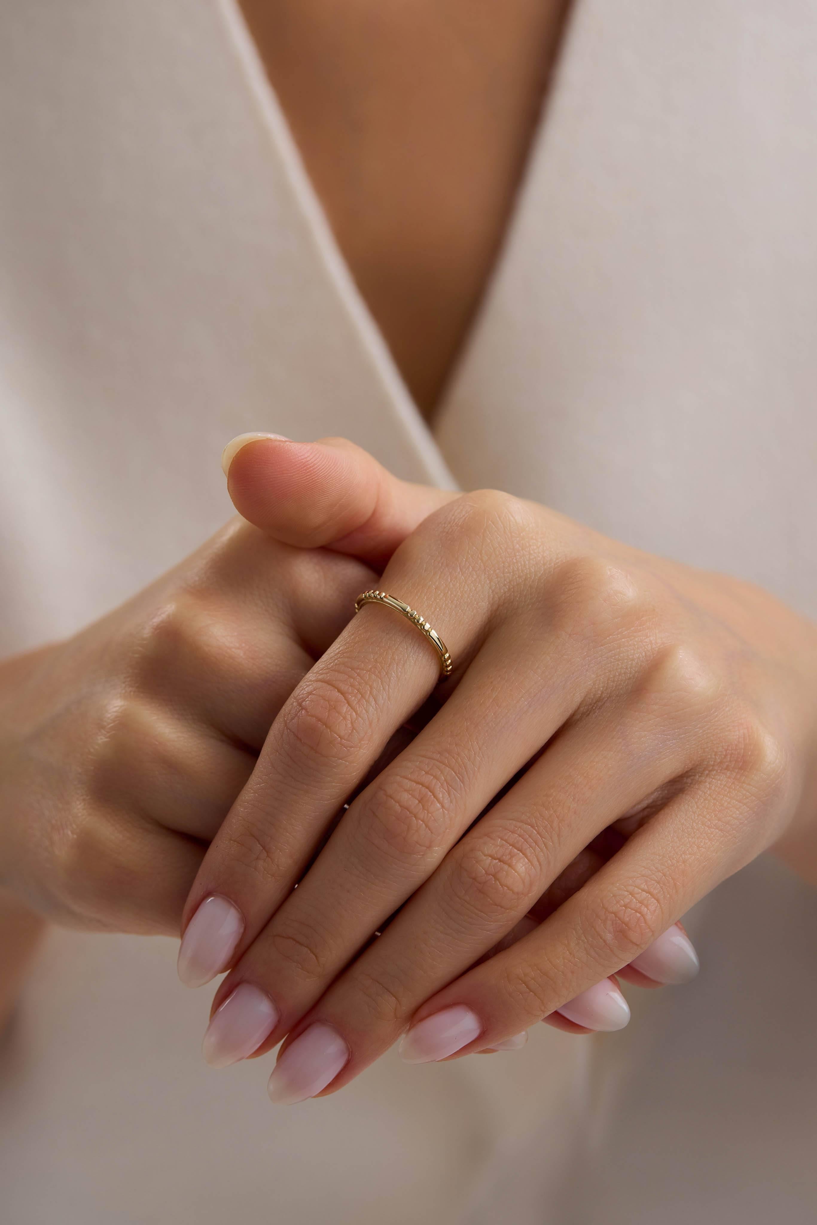 14 Ayar Minimal Altın Yüzük