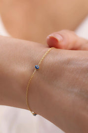 14 Ayar Nazar Boncuklu Zincir Altın Bileklik