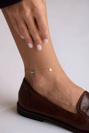 14 Ayar Nazar ve Kalp Altın Halhal