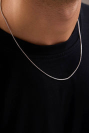 14 Ayar Nonna Beyaz Zincir Erkek Altın Kolye