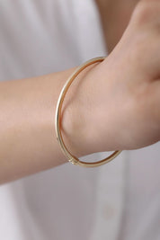 14 Ayar Oval Altın Kelepçe