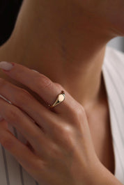 14 Ayar Oval Altın Yüzük