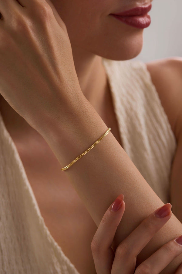 14 Ayar Palmiye Altın Bileklik (1.70 mm)