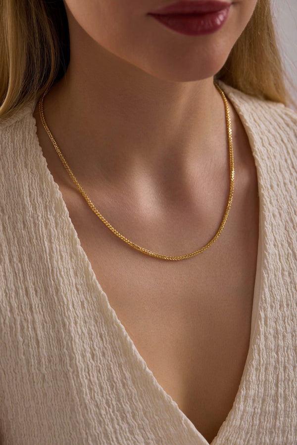 14 Ayar Palmiye Altın Zincir Kolye (1.30 mm)