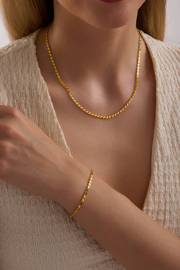 14 Ayar Pullu Altın Bileklik (3.05 mm)