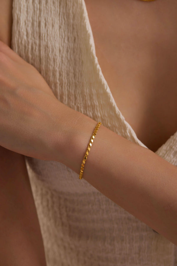 14 Ayar Pullu Altın Bileklik (3.05 mm)