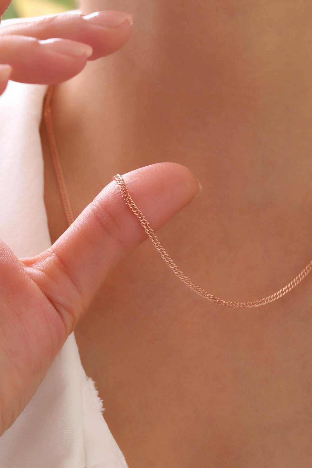 14 Ayar Rose Zincir Altın Kolye