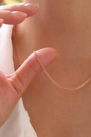 14 Ayar Rose Zincir Altın Kolye