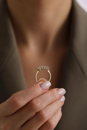 14 Ayar Sarı Beştaş Altın Yüzük