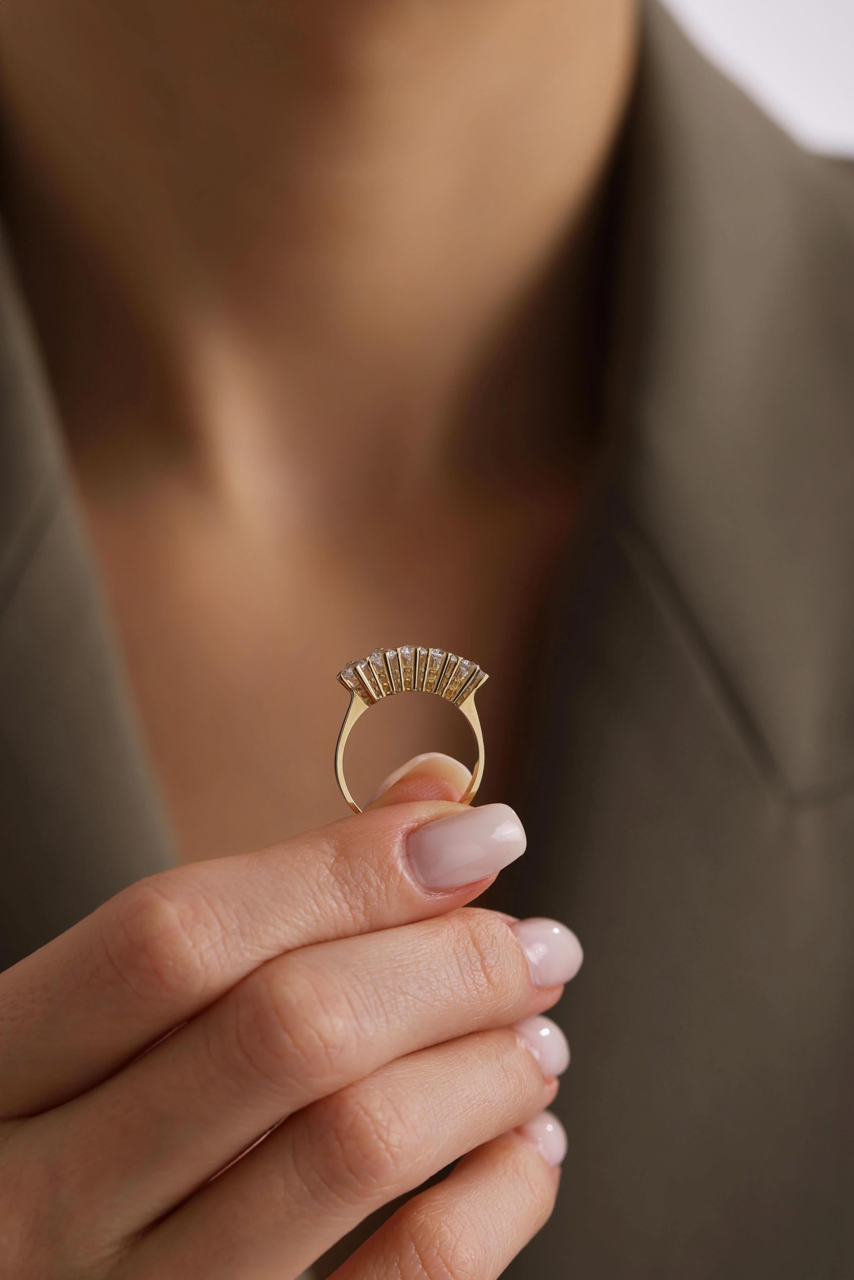 14 Ayar Sarı Beştaş Altın Yüzük