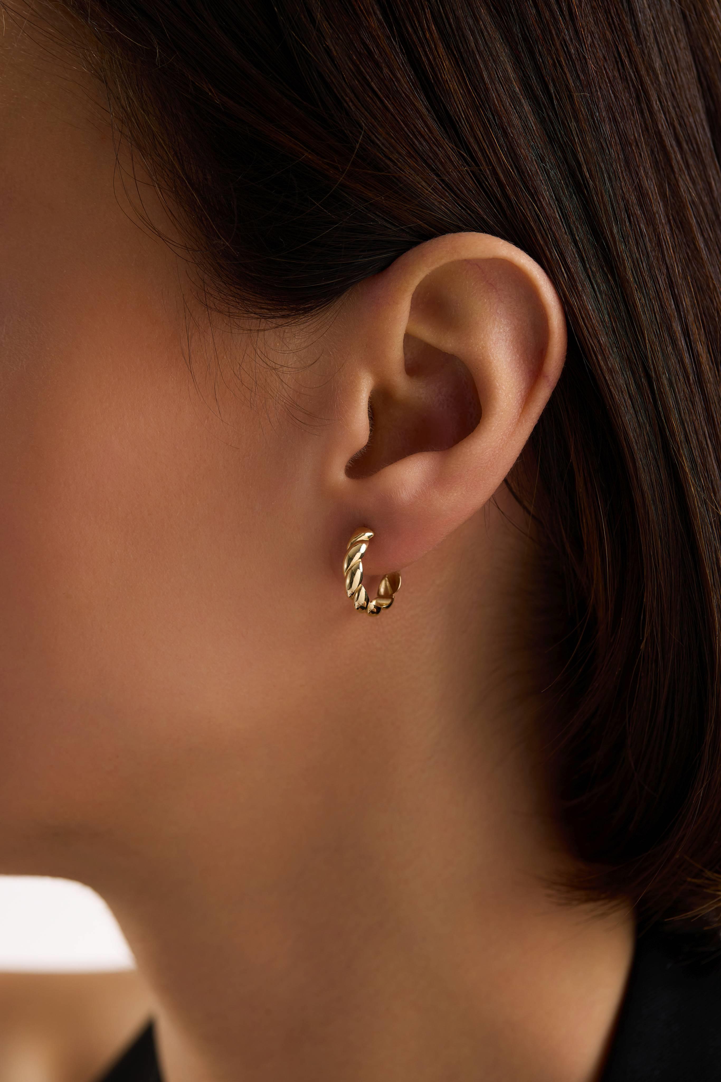 14 Ayar Sarmal Altın Küpe (Büyük)