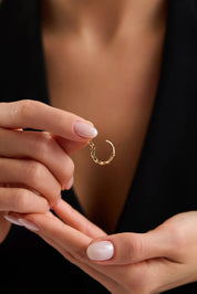 14 Ayar Sarmal Altın Küpe (Büyük)