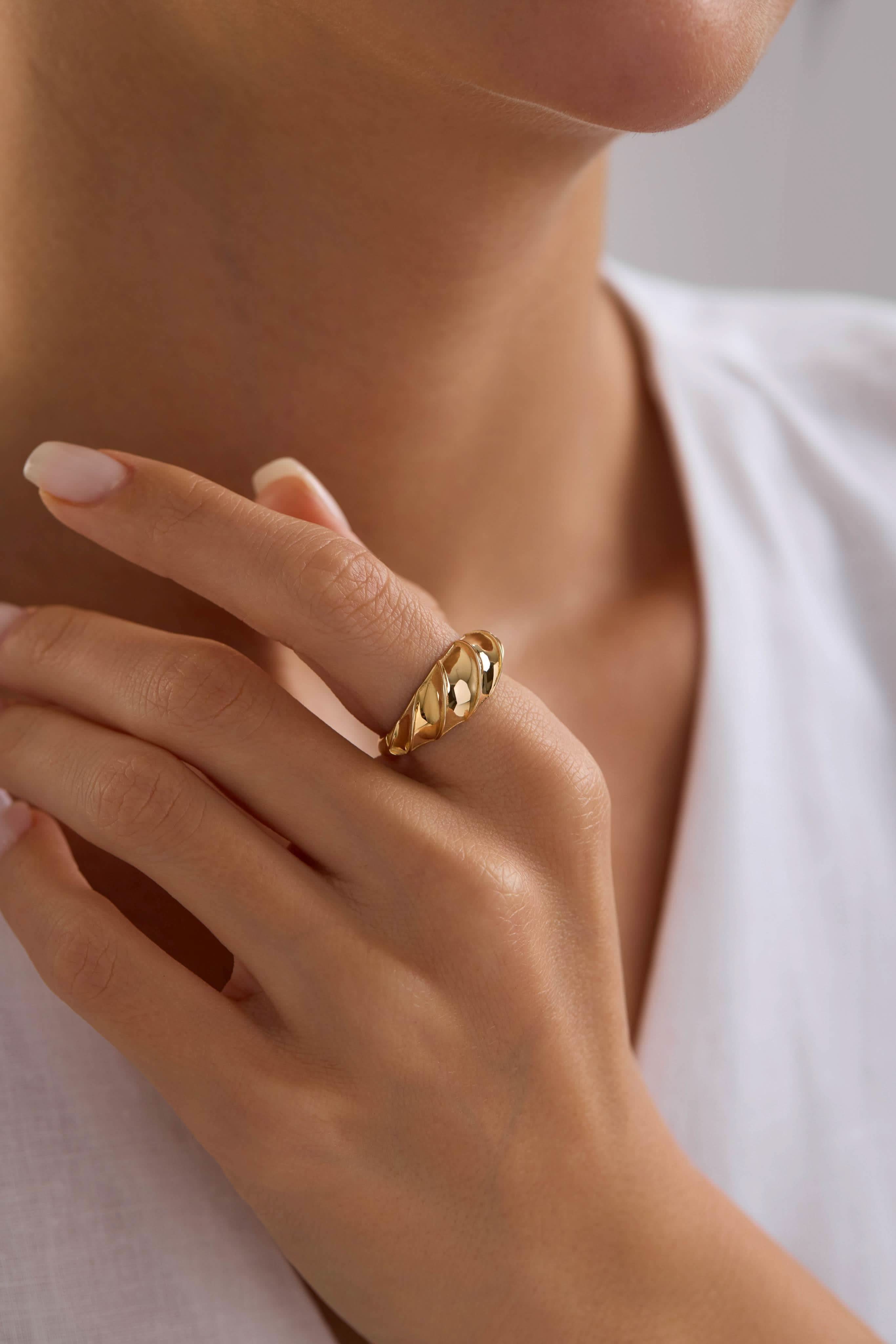 14 Ayar Sarmal Altın Yüzük