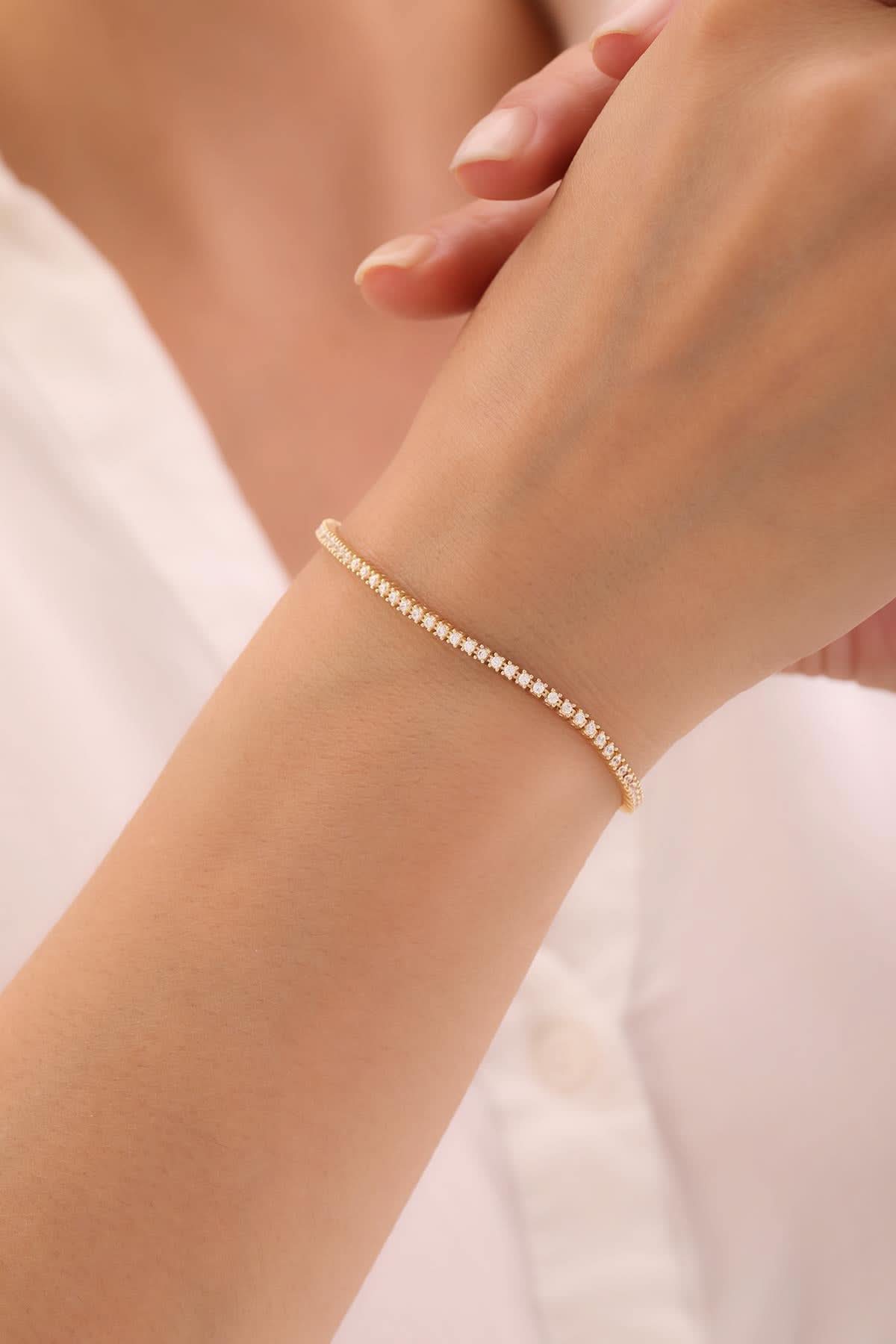 14 Ayar Su Yolu Altın Bileklik