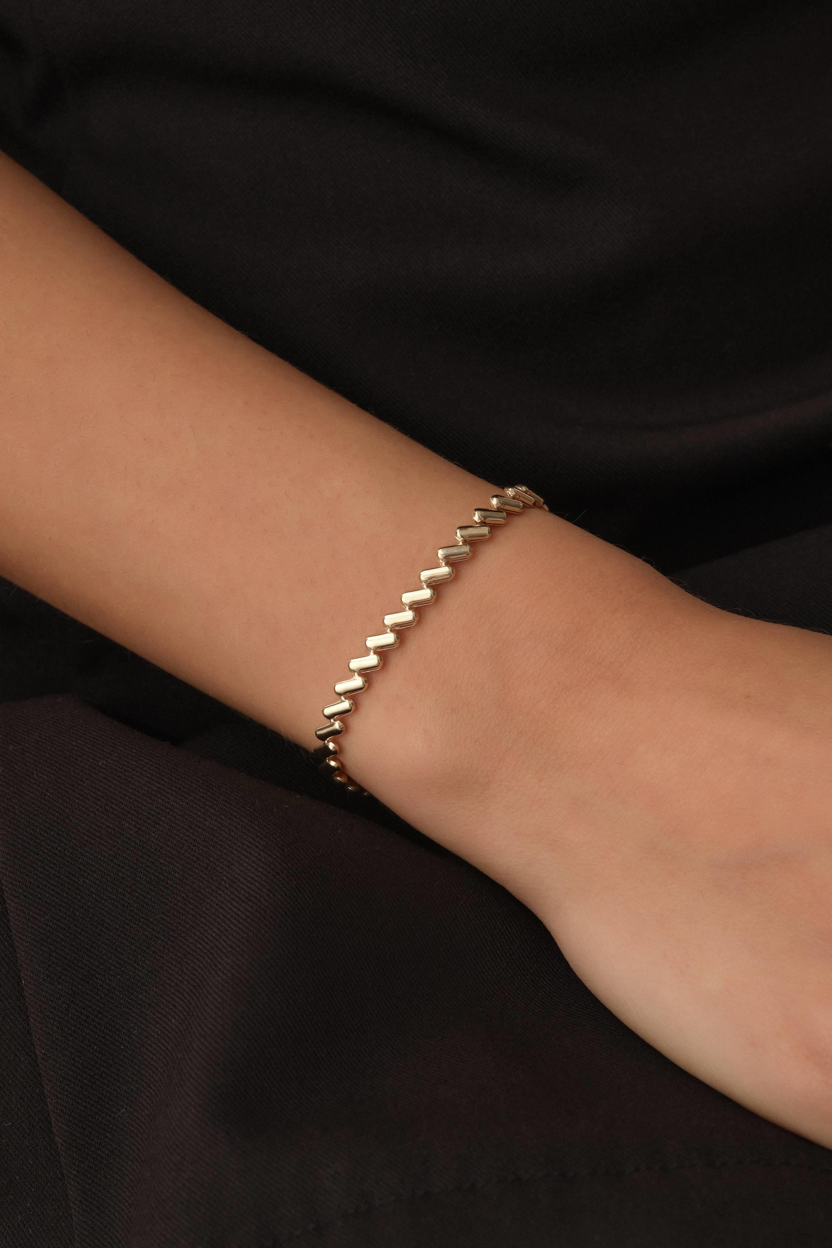 14 Ayar Tasarım Altın Bileklik