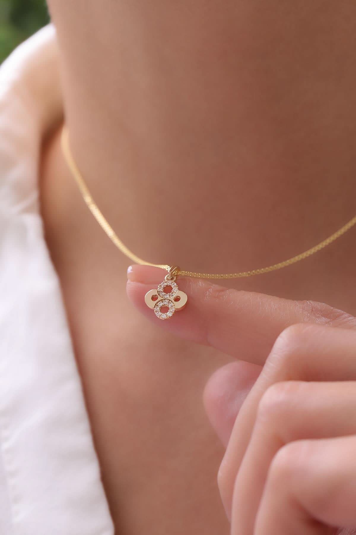 14 Ayar Tasarım Altın Kolye Ucu