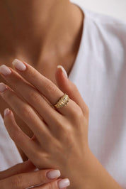 14 Ayar Tasarım Altın Yüzük