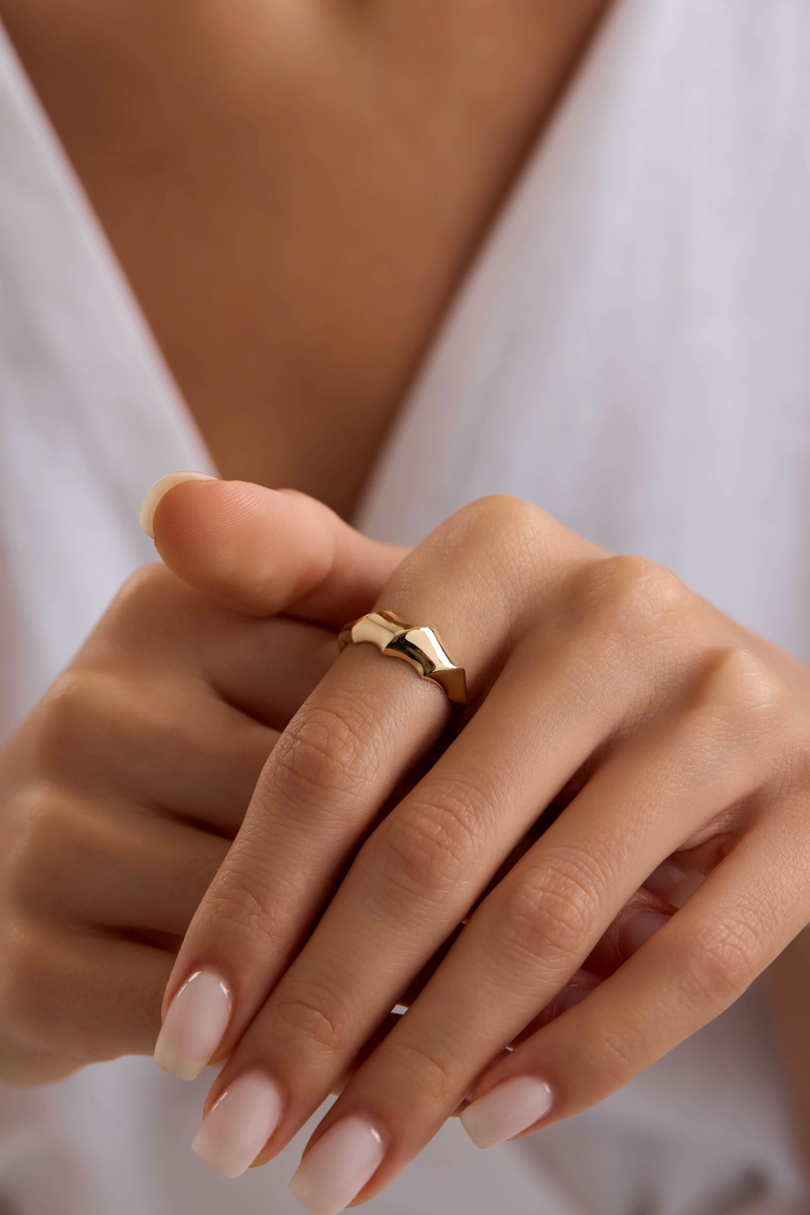 14 Ayar Tasarım Altın Yüzük