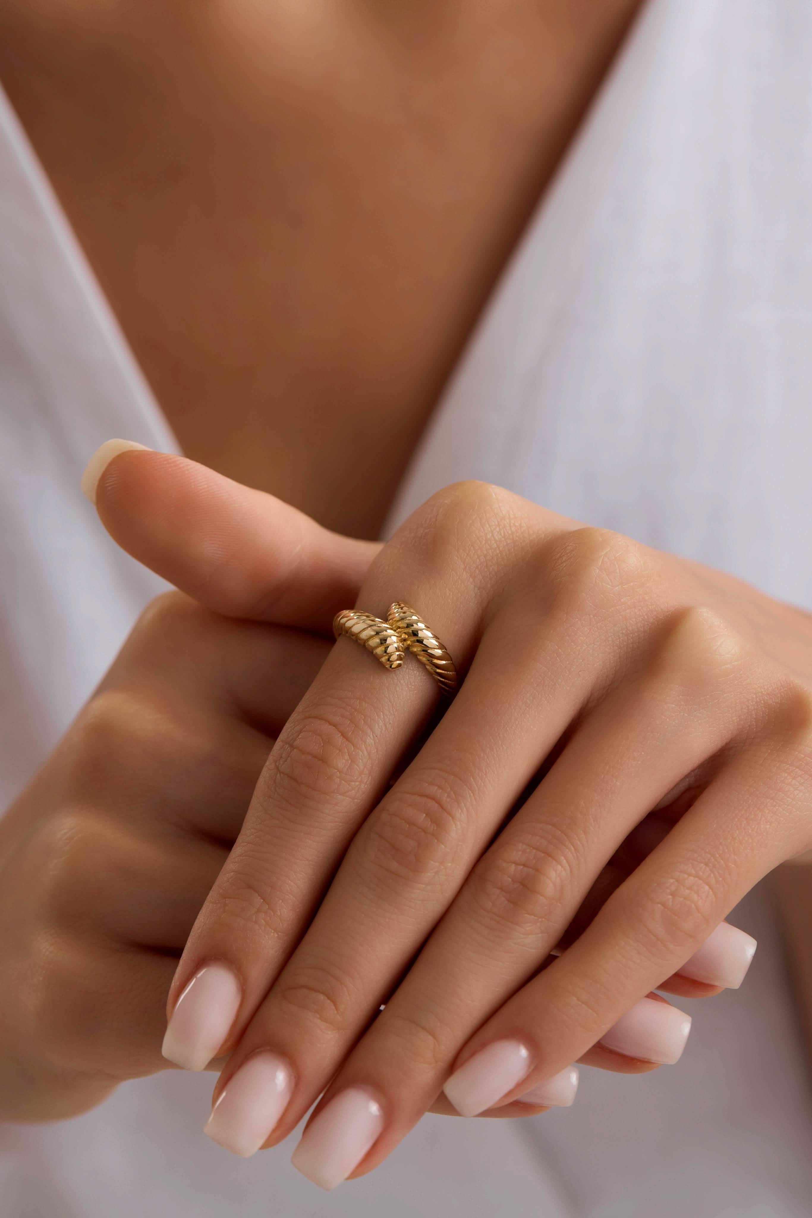 14 Ayar Tasarım Altın Yüzük