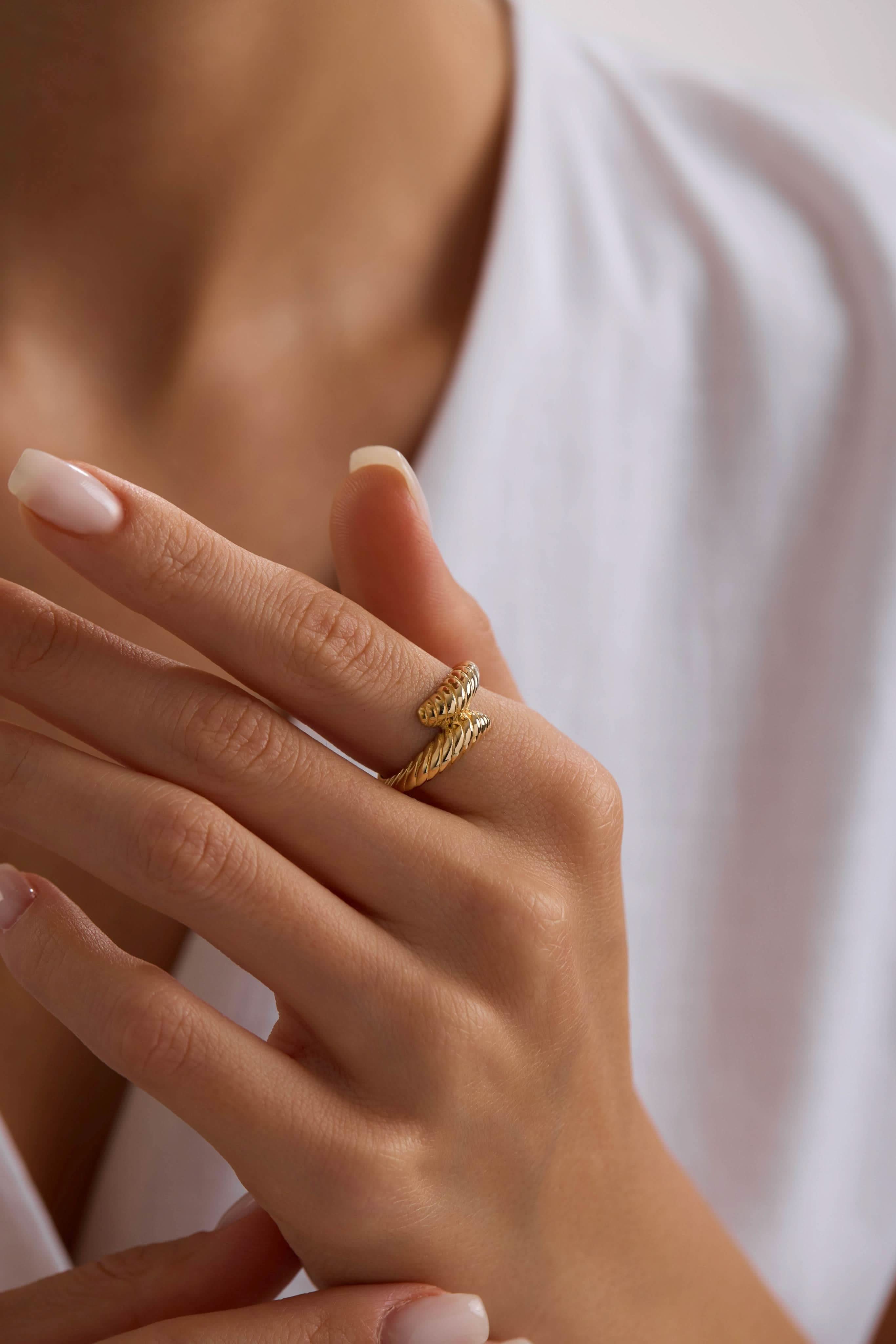 14 Ayar Tasarım Altın Yüzük