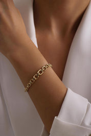 14 Ayar Tasarım Kelepçe Altın Bilezik