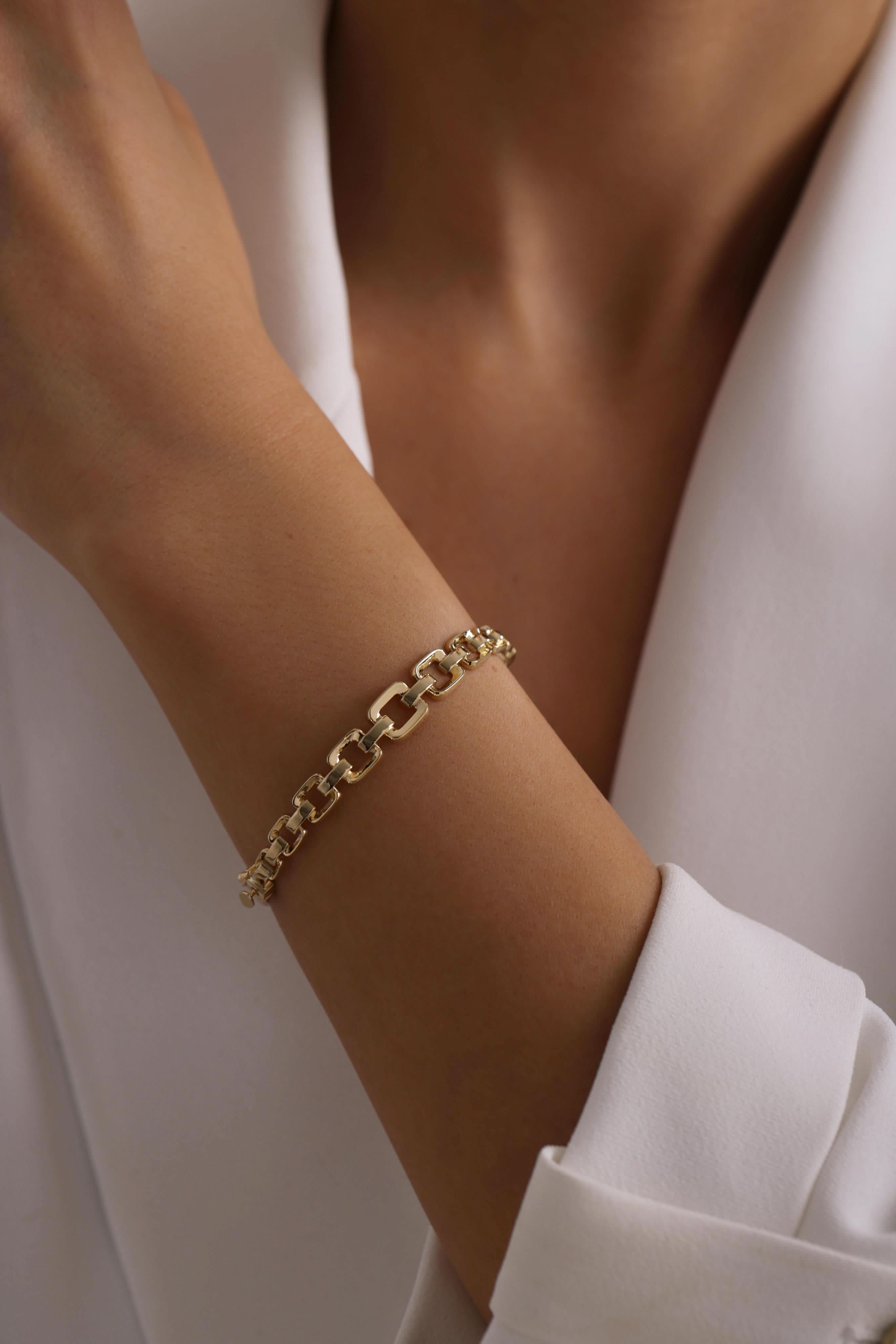 14 Ayar Tasarım Kelepçe Altın Bilezik