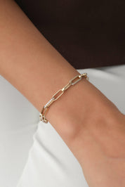 14 Ayar Taşlı Altın Ataç Bileklik