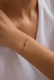 14 Ayar Taşlı Altın Bileklik