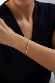 14 Ayar Taşlı Altın Kelepçe