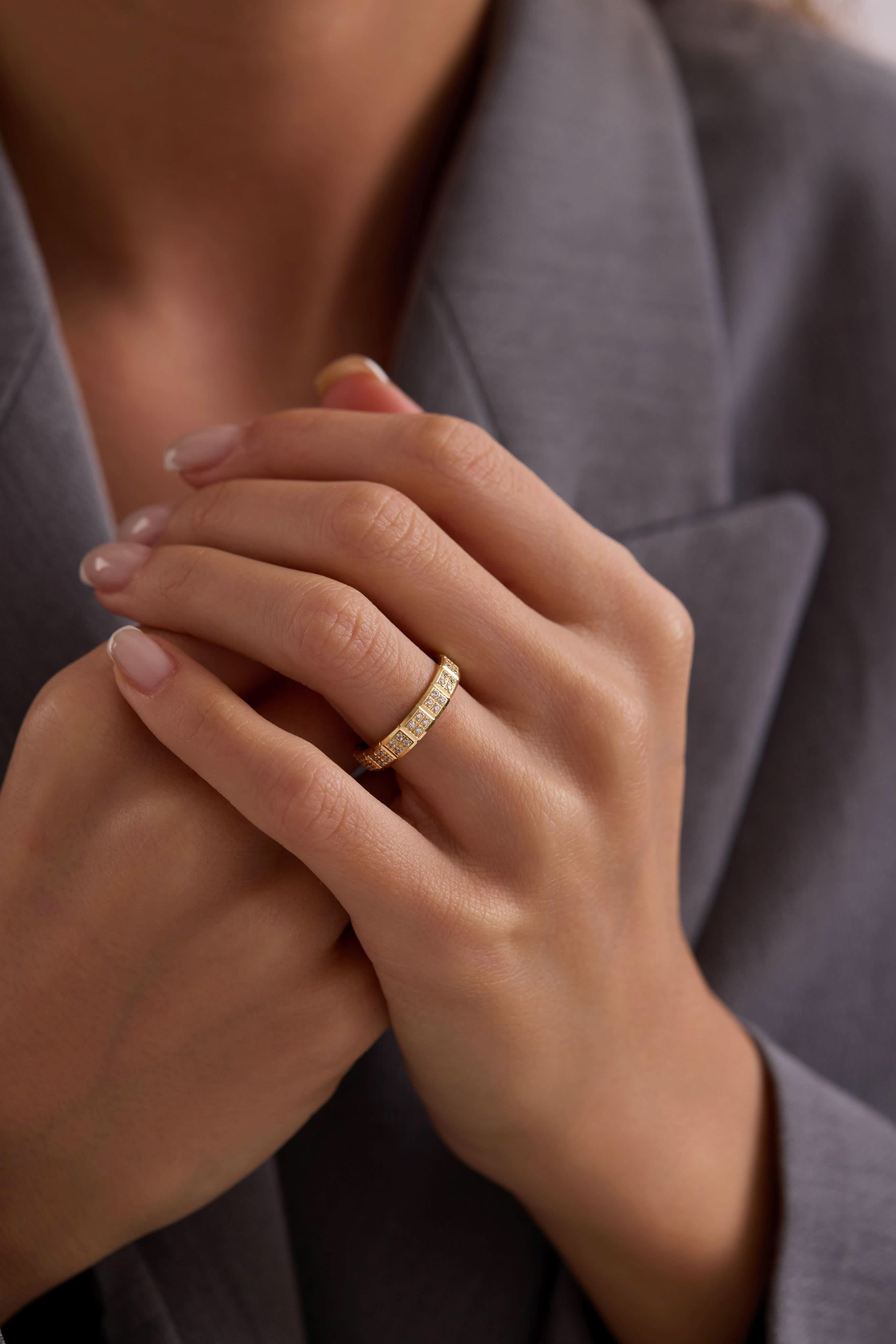 14 Ayar Taşlı Alyans Altın Yüzük