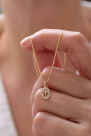 14 Ayar Taşlı Kutup Yıldızı Altın Kolye Ucu