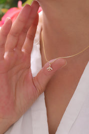 14 Ayar Taşlı Tasarım Altın Kolye Ucu