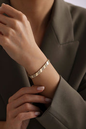 14 Ayar Tetris Taşlı Altın Bileklik