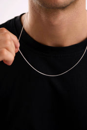 14 Ayar Tilki Kuyruğu Beyaz Zincir Erkek Altın Kolye