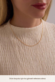 14 Ayar Top Altın Zincir Kolye (1.20 mm)