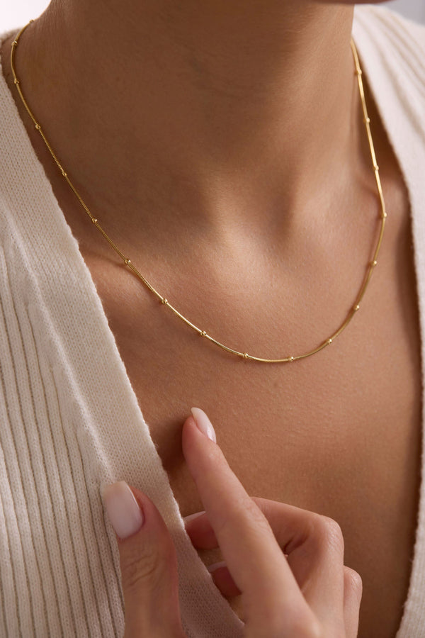 14 Ayar Top Altın Zincir Kolye (3 mm)