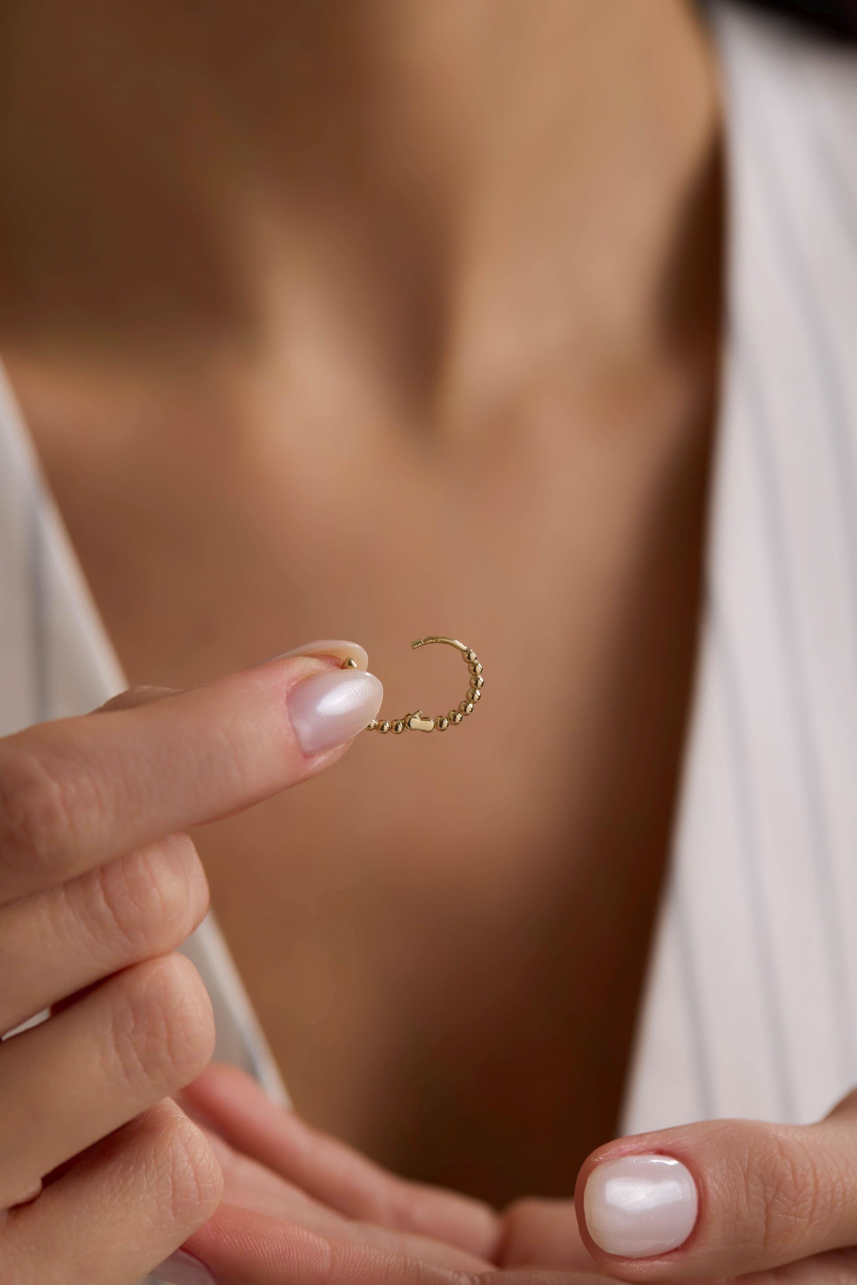 14 Ayar Toplu Halka Altın Küpe