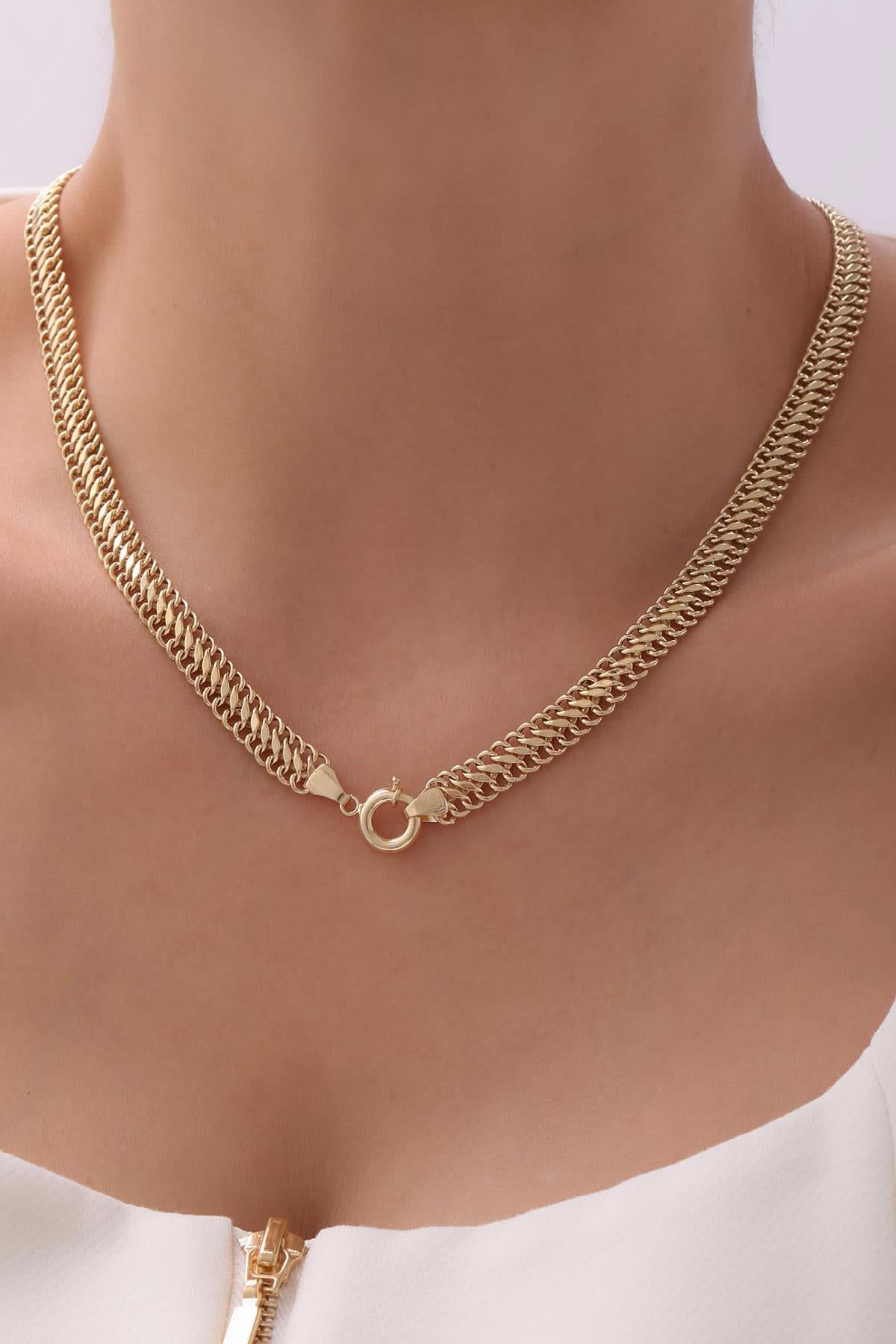 14 Ayar Viyana Altın Zincir Set