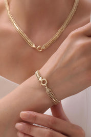 14 Ayar Viyana Altın Zincir Set