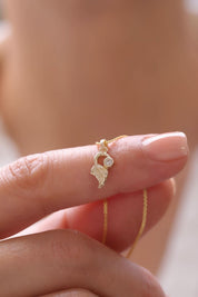 14 Ayar Yaprak Altın Kolye Ucu