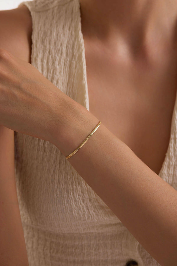 14 Ayar Yassı Altın Bileklik (2.35 mm)