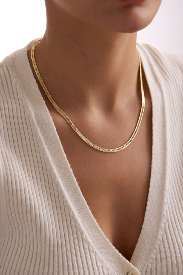 14 Ayar Yassı Altın Zincir Kolye (3.60 mm)