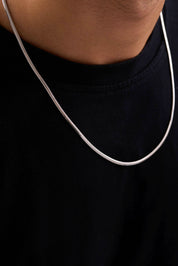 14 Ayar Yılan Beyaz Zincir Erkek Altın Kolye