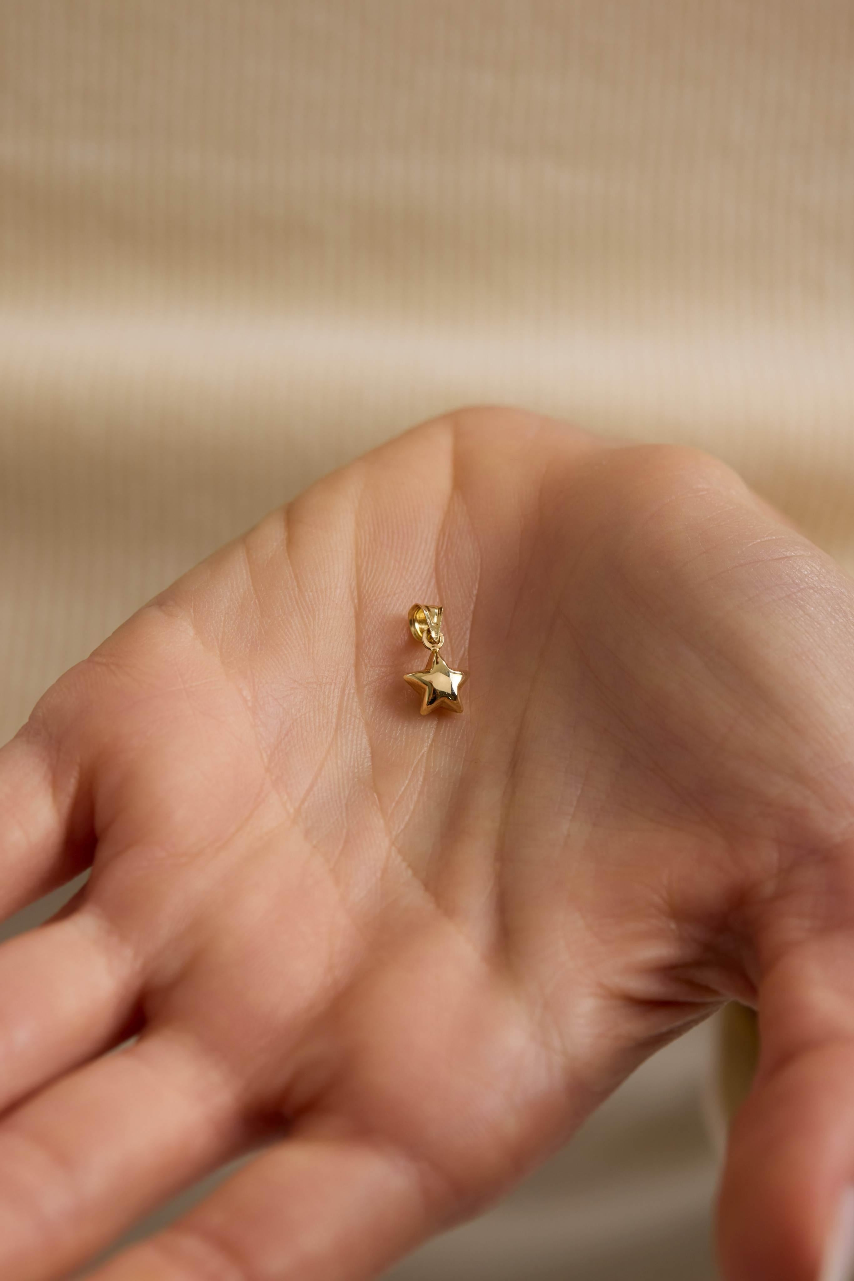 14 Ayar Yıldız Altın Kolye Ucu